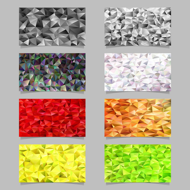 Abstrakti geometrinen laatoitettu kolmio kuvio mosaiikki kortti tausta asettaa - kaltevuus mosaiikki graafisia elementtejä
 - Vektori, kuva