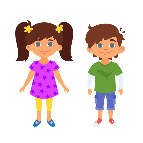 kindergarten niños personajes
 - Vector, Imagen