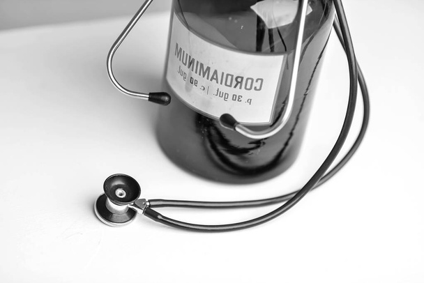 The stethoscope on the doctors Desk - Photo, Image