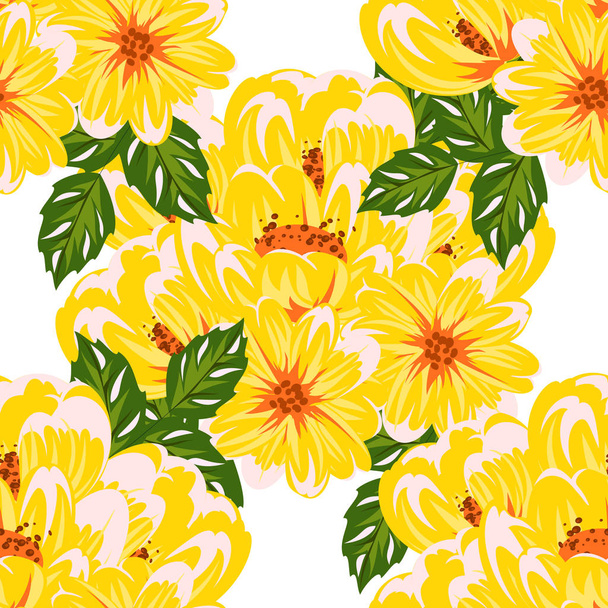 vector seamless flower pattern - Vector, afbeelding