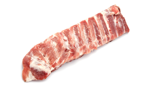 varkensvlees rib op witte achtergrond - Foto, afbeelding