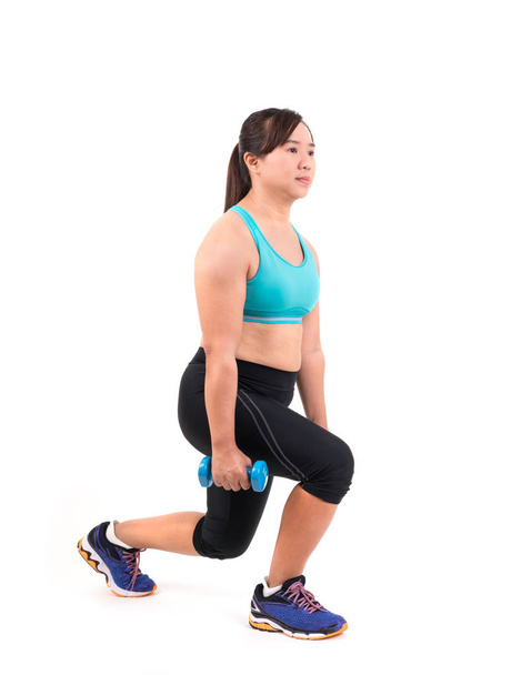 asian chubby woman exercise - Photo, image