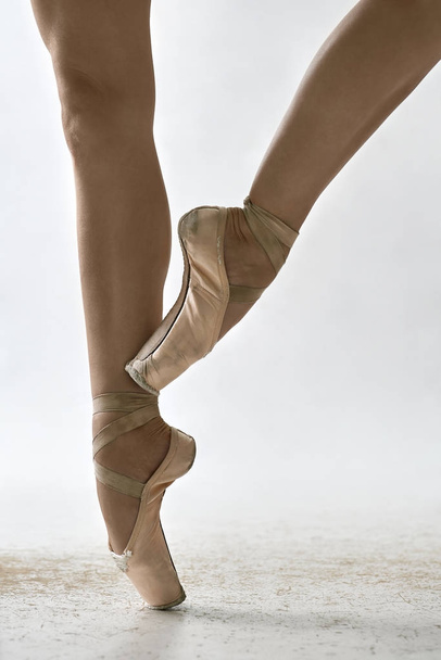 Ballet dancer posing in studio - Fotó, kép