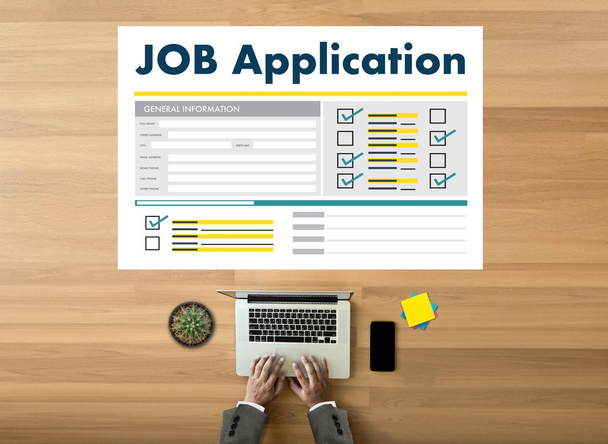 JOB Application Applicant Filling Up the Online  Profession Appl - Foto, Imagen