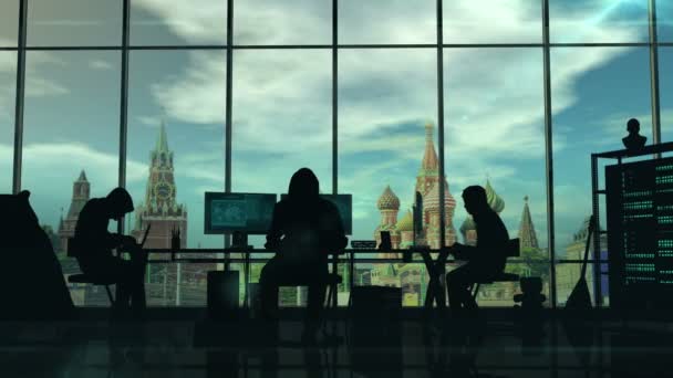 Rosyjski hakerzy w pracy - Materiał filmowy, wideo
