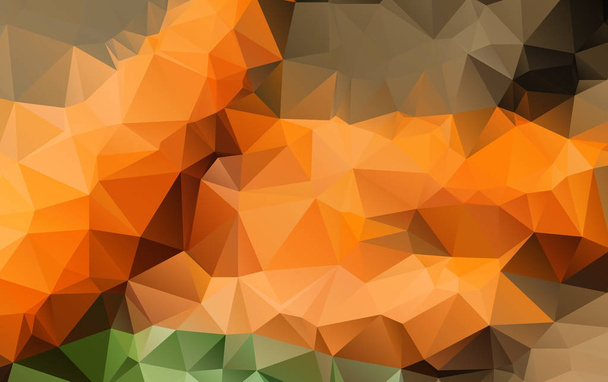 leicht orangefarbene Vektor-polygonale Illustration, die aus drei Teilen besteht: - Vektor, Bild