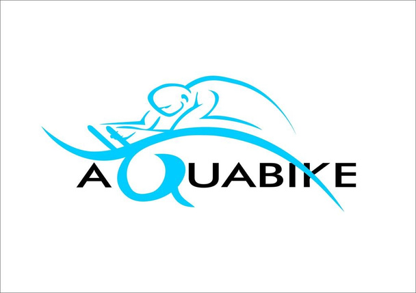 egy ember aquabike logo - Vektor, kép