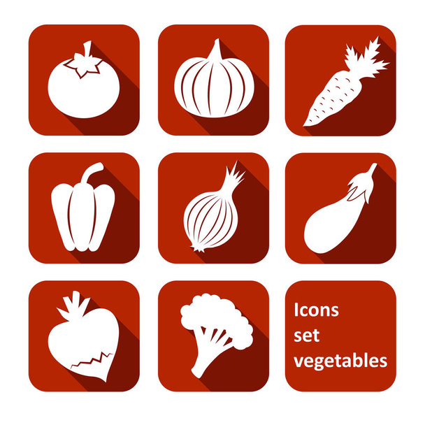 Sada ikon zeleniny - Vektor, obrázek
