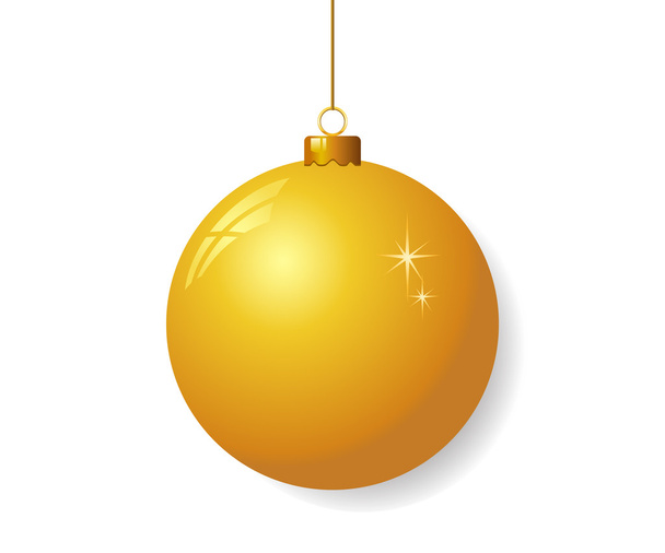 boule de Noël jaune - Vecteur, image