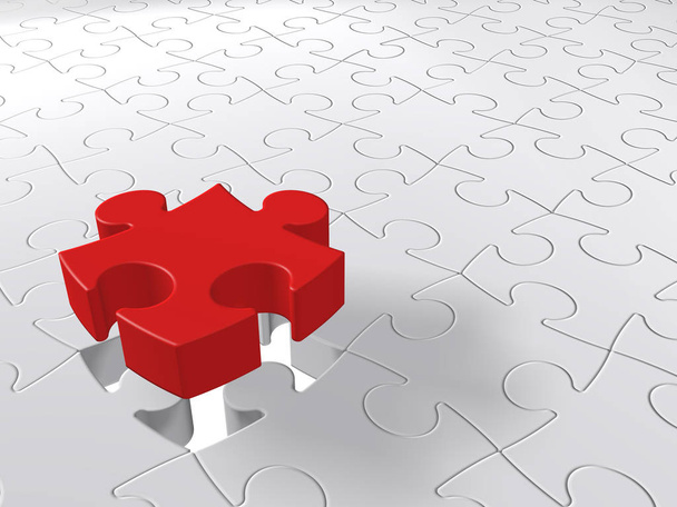 Puzzle última peça chegando, Jigsaw Concept
 - Foto, Imagem