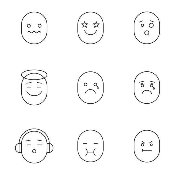 Conjunto de iconos sonrisas
 - Vector, Imagen