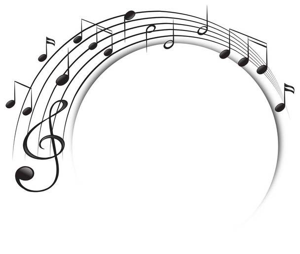 Музичні ноти в масштабі
 - Вектор, зображення