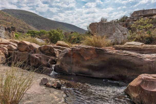 Waterfalls of the Leba mountain range. Lubango. - Photo, Image