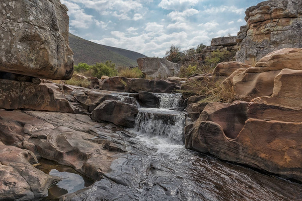 Waterfalls of the Leba mountain range. Lubango. - Photo, Image