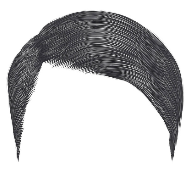trendy man hairs.gray color.beauty style.realistic 3d . - Vector, Image