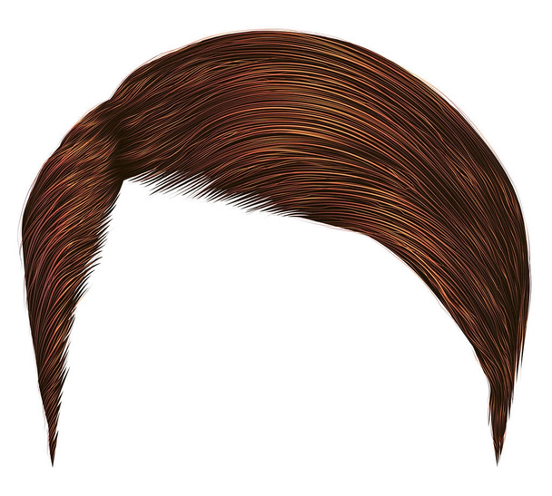 cheveux homme branchés.Rouge color.beauty style.realistic 3d
 . - Vecteur, image