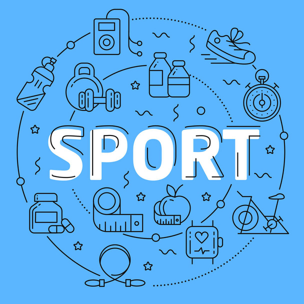 Sportovní modré čáry ilustrace pro prsentation - Vektor, obrázek