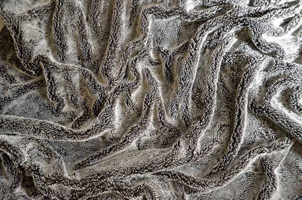 Плюшевий сріблястий сірий хутро текстури
 - Фото, зображення