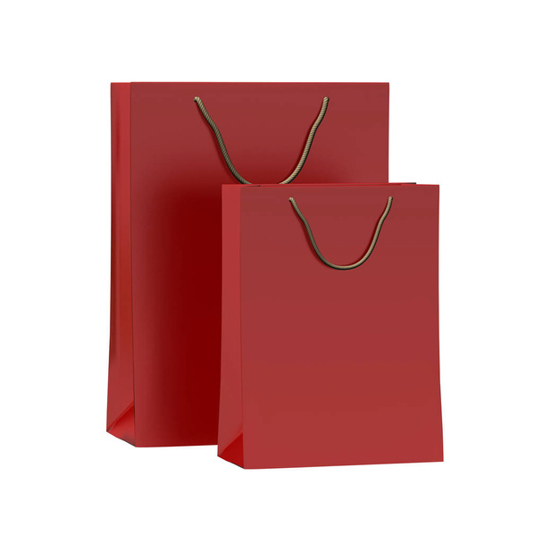 Kırmızı hediye çanta işlemek - Fotoğraf, Görsel