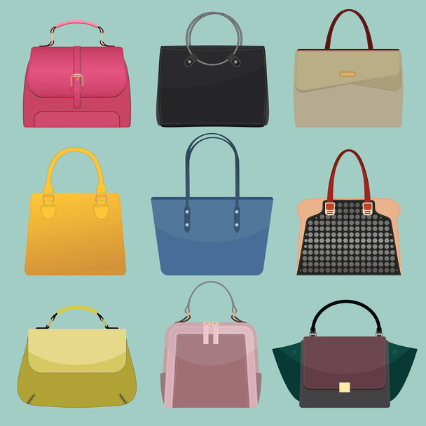 Glamour fashion bags - Vector, Image