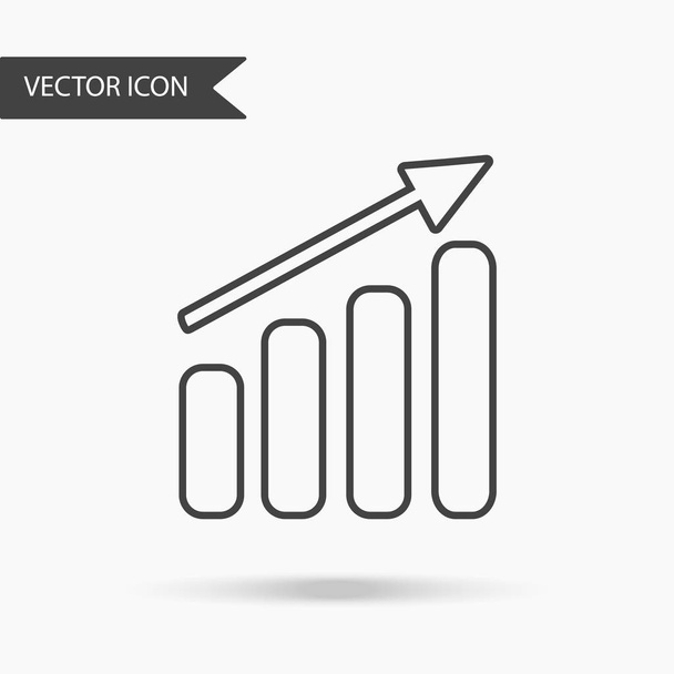 Modern and simple flat vector illustration. Business graph icon. An image in the growth chart for a website, presentation, application, interface - Vector, Image