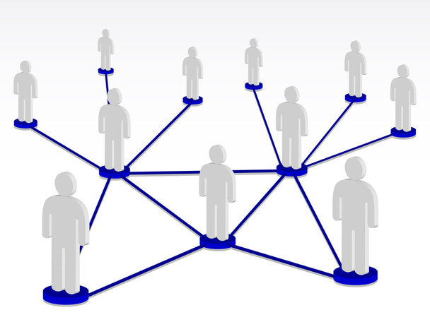 Ομάδα πρόσωπο στο δίκτυο - Διάνυσμα, εικόνα