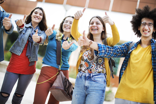 Teenagers friends friendship students concept - Фото, изображение
