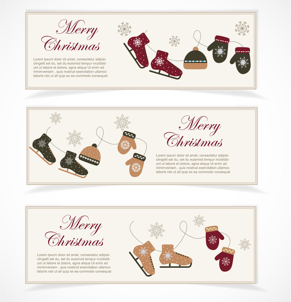 Merry Christmas banner - Vector, Image