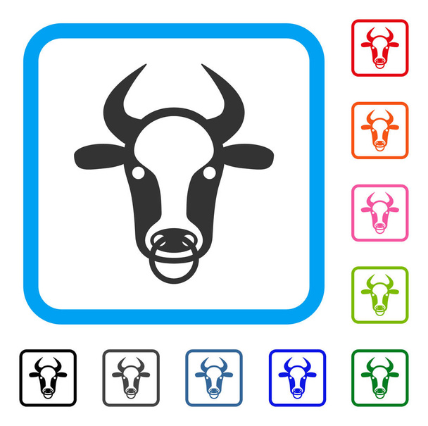 Bull Ring Framed Icon - Вектор,изображение