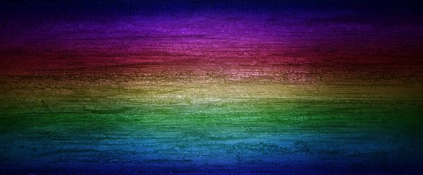background rainbow grunge wood - Photo, Image