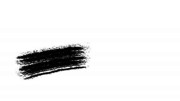 Schilderij zwart penseel Grunge achtergrond voor titels of andere uw tekst met alfakanaal. Aquarel Retro art Vintage abstracte achtergrond. Hand getekend patroon - Video