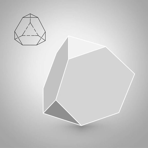 trancahed tetrahedron on geometrinen luku. Hipster Fashion minimalistinen muotoilu. Kuvaa kiinteitä kehoja. trancahed tetrahedron tasainen muotoilu vektori kuvitus, hieno taidetta linja. Vektoriesimerkki
 - Vektori, kuva