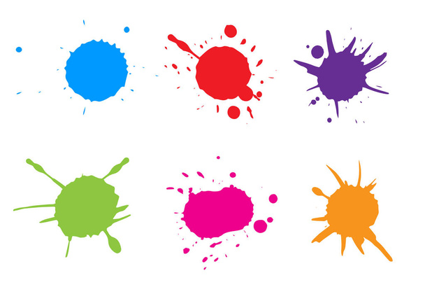 Vektor bunte Farbe splatter.paint splash set.vector illustrat - Vektor, Bild