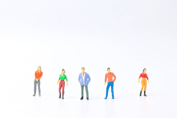 group of Toy, miniature figures of human with Different occupati - Foto, Imagem