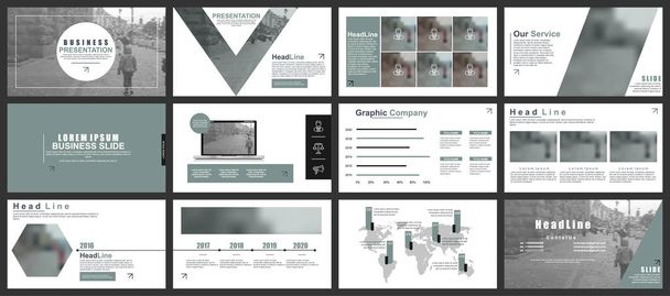 ビジネス プレゼンテーション用スライドのテンプレート - ベクター画像