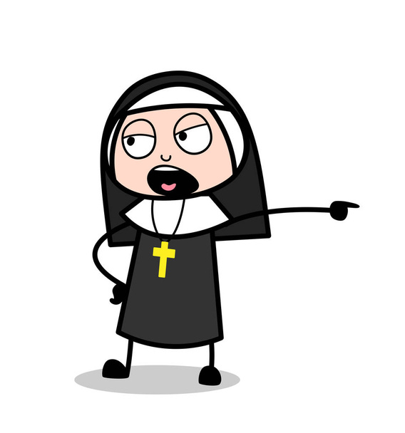 Aggressiivinen nunna huutaa lauseke vektori
 - Vektori, kuva