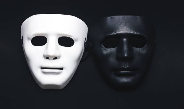 White and dark human masks - Foto, Imagem