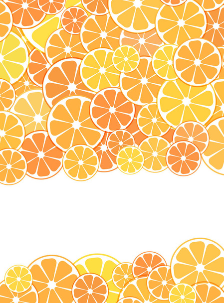 Template Design cover. sliced halves of citrus fruits - Vektör, Görsel