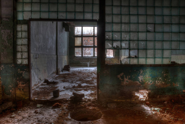 Workshop of abandoned factory, HDR - Fotó, kép