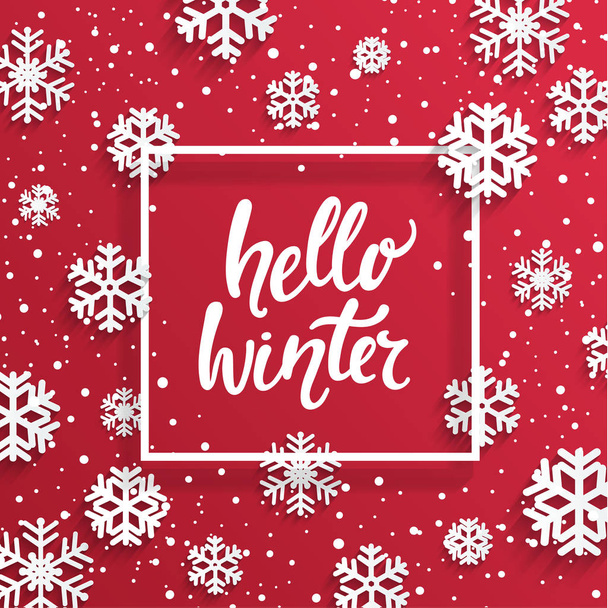 Hello winter card  - ベクター画像