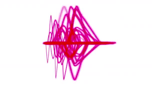 4k Abstract ripple rhythm line background,sound pattern,radar signal technology - Footage, Video