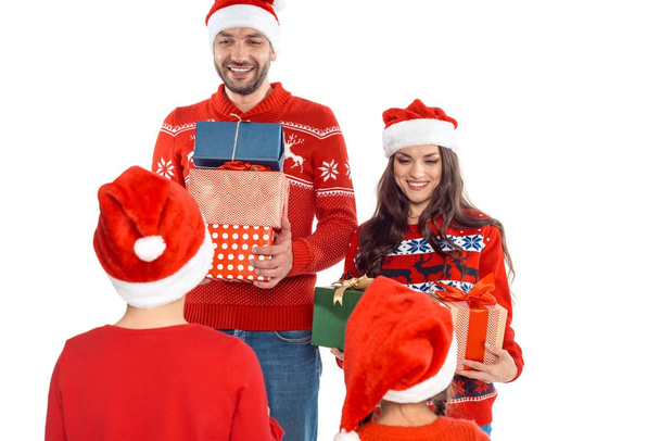 presents and kids at christmastime - Φωτογραφία, εικόνα