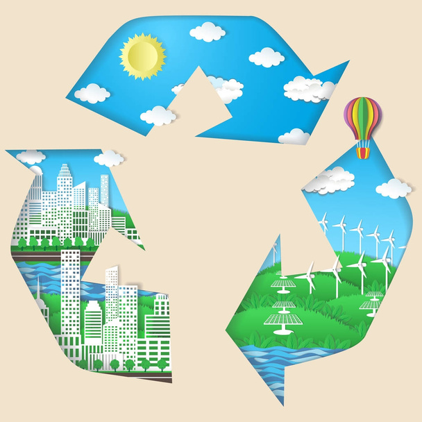 Environmental conservation, eco technologies concept vector illustration - Vecteur, image