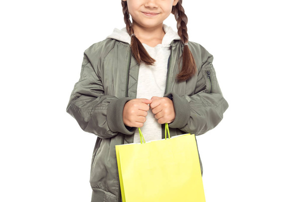 kid with shopping bags - Photo, Image