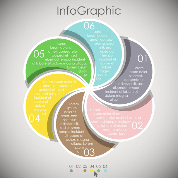 business info graphic template - Vektör, Görsel