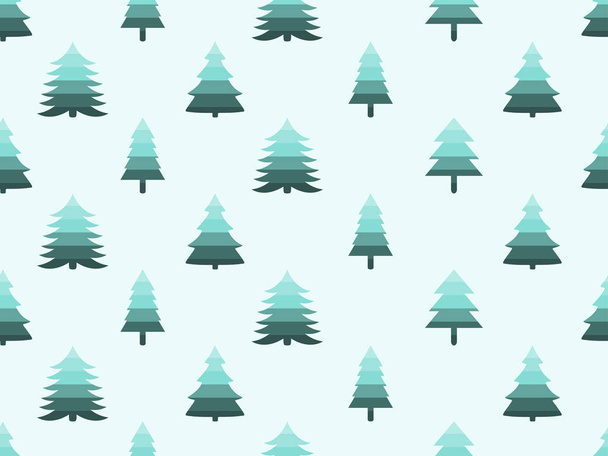 Christmas tree seamless pattern retro style. Vector illustration - Vector, Image