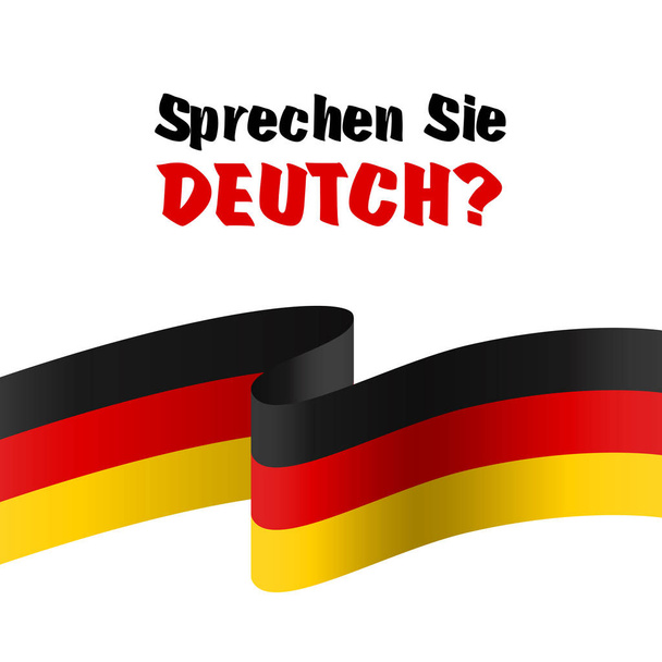 Sprechen Sie Deutch (s. Puhutteko saksaa?
. - Vektori, kuva