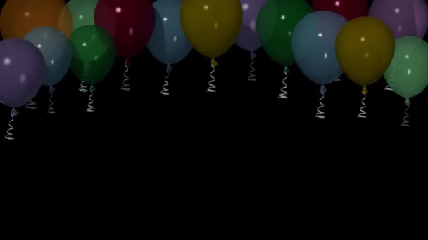 A felső, 3d animáció, alfa szereplő hőlégballonok. - Felvétel, videó