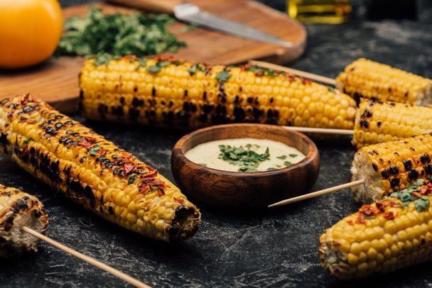 grilled corn with spices - Photo, Image