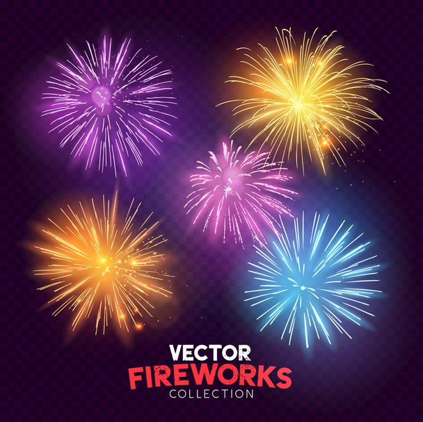 Bright Vector Fireworks - Vector, Image
